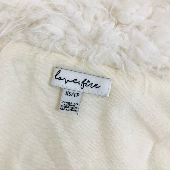 Love Fire Fun White Fuzzy Jacket - Picture 7 of 11